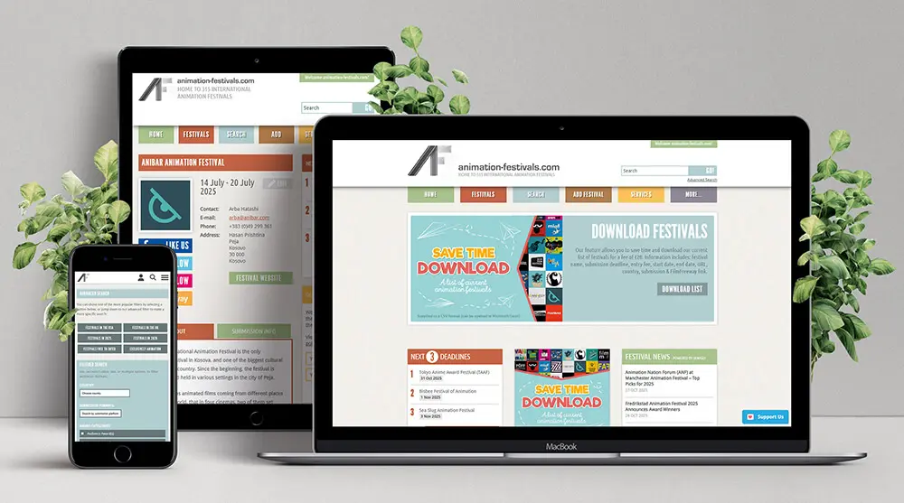 animation festivals directory website user account in wordpress