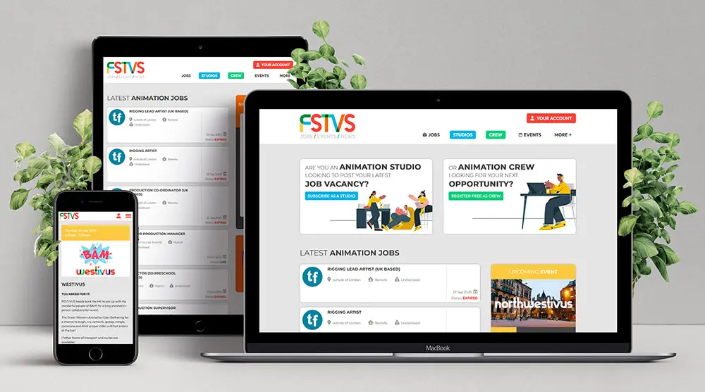 FSTVS animation job board and community website